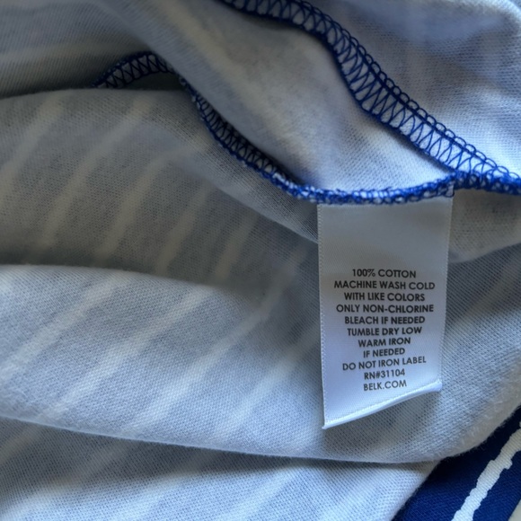 Kim Rogers Blue and White Striped Top - Picture 7 of 8